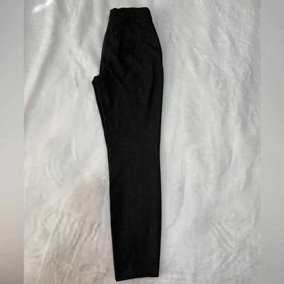 Express High Waisted Columnist Skinny Ankle Pant | Charcoal Gray | 6L Zip Front - Picture 2 of 4